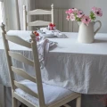 Linen tablecloth 145x330 Sunshine White - Himla