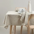 Lniany obrus na stół owsiankowy 145x330 Sunshine Oatmeal - Himla