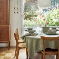 Lniane serwetki materiałowe na stół zielone 45x45 Sunshine Sage, 4-pak - Himla