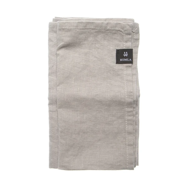 Lniane serwetki materiałowe na stół szare jasne 45x45 Sunshine Ash, 4-pak - Himla
