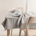 Lniane serwetki materiałowe na stół szare jasne 45x45 Sunshine Ash, 4-pak - Himla