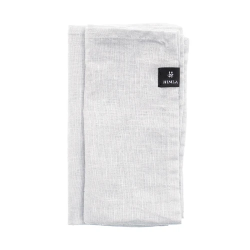 Lniane serwetki materiałowe na stół białe 45x45 Sunshine White, 4-pak - Himla