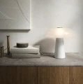 Lampa stołowa marmur szkło Glossy Opal White - DFTP by Nordlux