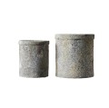 Terracotta cylindrical pots Treasure, set of 2 - Muubs