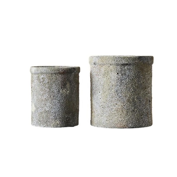 Doniczki cylindryczne z terakoty Treasure, zestaw 2 szt - Muubs