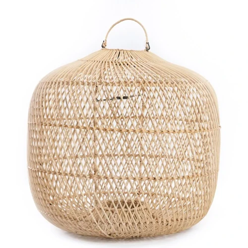 Rattanowy klosz do lampy wiszącej Batu Bolong L - Bazar Bizar