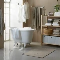 Dywanik łazienkowy z bawełny Max MoP OEKO-TEX 60x90 szary piaskowy - Himla
