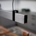 Lampa sufitowa Lilt podłużna listwa w kolorze szczotkowanej stali - Nordlux