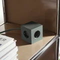 Power cube with usb Square 1 Oak Green - Avolt