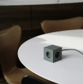 Power cube with usb Square 1 Oak Green - Avolt