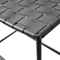 Stool with braided leather seat Soho - Muubs