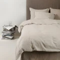 Pościel lniana poszewki na poduszki 50x90 Sunrise Oatmeal Premium, 2 szt - Himla