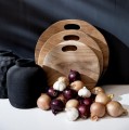 Okrągła deska kuchenna Natural 35 z drewna tekowego - Bazar Bizar