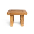 Stolik drewniany Natural 50x50 z odzyskiwanego teaku - Bazar Bizar