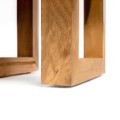 Stolik drewniany Natural 50x50 z odzyskiwanego teaku - Bazar Bizar