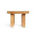 Stolik drewniany Natural 50x50 z odzyskiwanego teaku - Bazar Bizar