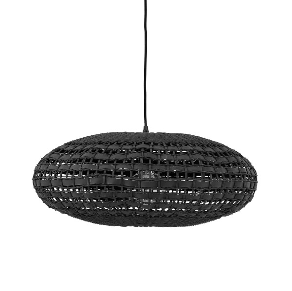 Lampa sufitowa rattanowa czarna Rota 56 - Pomax