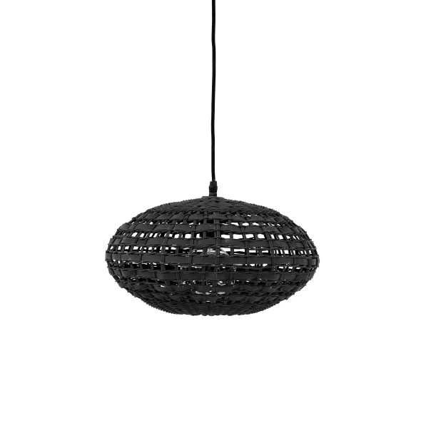 Lampa sufitowa rattanowa czarna Rota 36 - Pomax