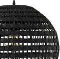 Rattan pendant lamp black Rota 49 - Pomax