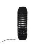 Lampa podłogowa rattanowa czarna Rota 70 - Pomax