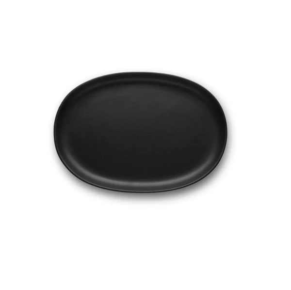 Nordic Kitchen Oval 26 serving plate black stoneware - Eva Solo