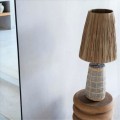 Table lamp Naxos Concrete seagrass and terracotta - Bazar Bizar