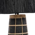 Table lamp Naxos Black seagrass and terracotta - Bazar Bizar