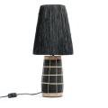 Table lamp Naxos Black seagrass and terracotta - Bazar Bizar
