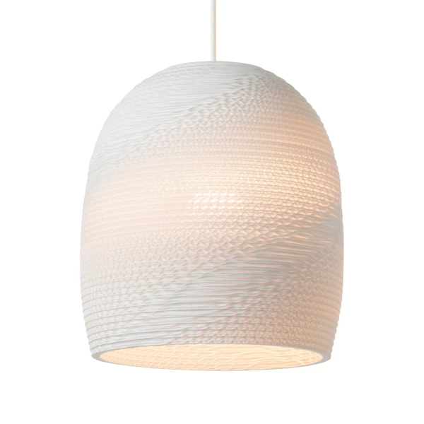 Designer pendant lamp Scraplights Bell10 White - Graypants