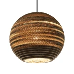 Lampa wisząca kula Scraplights Moon10 Natural - Graypants
