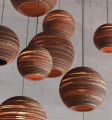 Ball pendant lamp Scraplights Moon24 Natural - Graypants