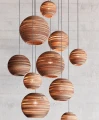 Lampa wisząca kula Scraplights Moon24 Natural - Graypants