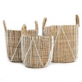 Kosz z trawy morskiej Straight Macrame L - Bazar Bizar