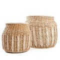 Woven basket Luziru M rattan and banana leaves - Bazar Bizar