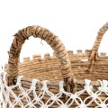 Boho basket Seagrass Crossed Macrame L - Bazar Bizar