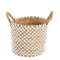 Kosz boho Crossed Macrame M z trawy morskiej - Bazar Bizar