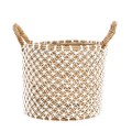 Boho basket Seagrass Crossed Macrame M - Bazar Bizar