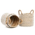 Boho basket Seagrass Crossed Macrame S - Bazar Bizar