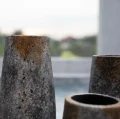 Terracotta vase Spooky Grey L - Bazar Bizar