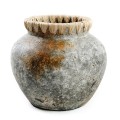 Pot cover Styly S Grey terracotta raffia - Bazar Bizar