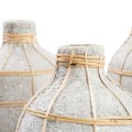 Terracotta vase with rattan Whoopy Concrete M - Bazar Bizar