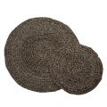 Round braided rug Bajn200 raffia sisal palm - Bazar Bizar