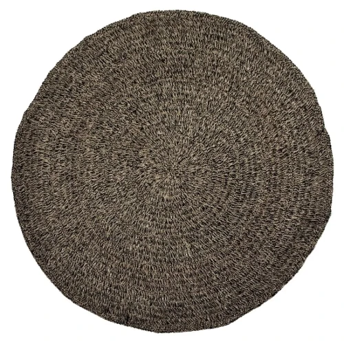 Round braided rug Bajn200 raffia sisal palm - Bazar Bizar
