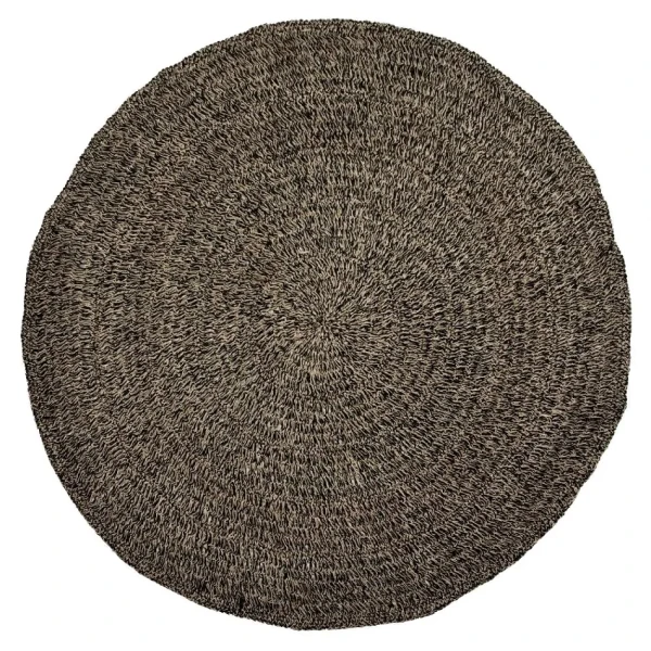 Round braided rug Bajn200 raffia sisal palm - Bazar Bizar