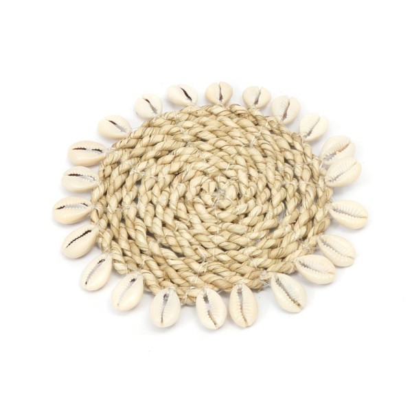 Coaster Seagrass Shell seagrass and shells, 2 pcs - Bazar Bizar