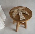Teak wood stool Atziri - Bazar Bizar