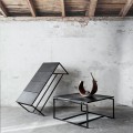 Square coffee table Austin Square leather iron - Muubs