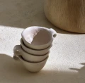 Tealight holder beige Finn, aluminum - Pomax