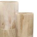 Duże wazony podłogowe z drewna paulownia Pure Natural, zestaw 2 szt - Pomax