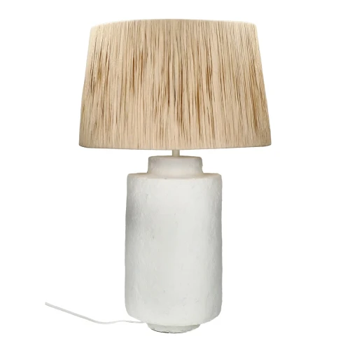Table lamp Felisa 62 white paper mache - Pomax